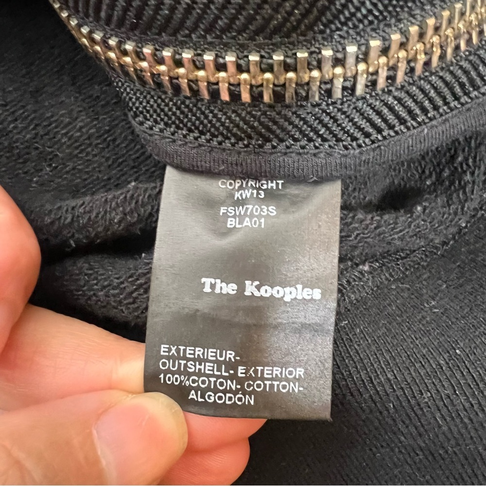 Womens The Kooples Black Cut-Out Side Zipper Sweatshirt Top M - Picture 6 of 11